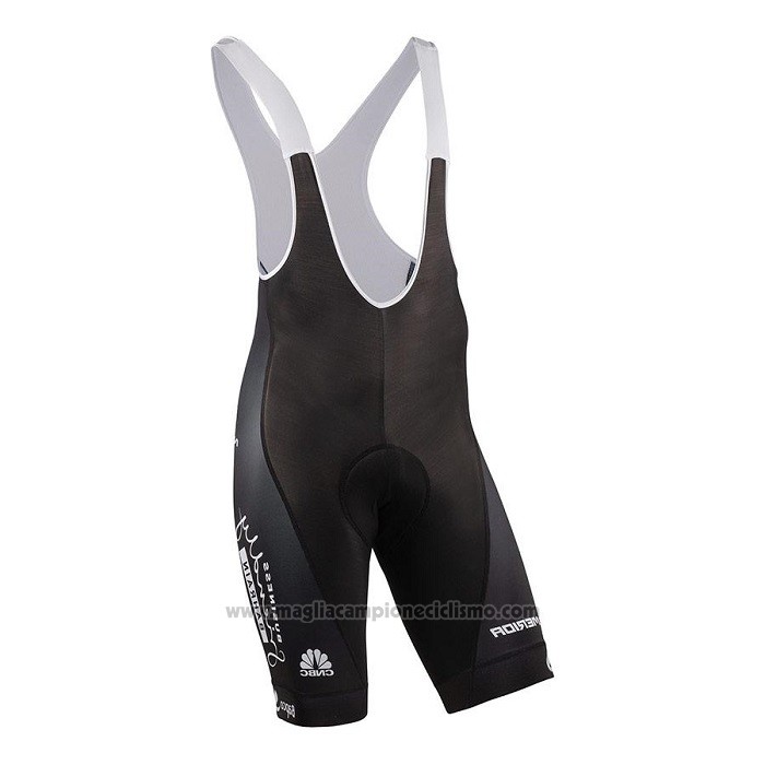 2021 Abbigliamento Ciclismo Bahrain Victorious Nero Arancione Manica Corta e Salopette